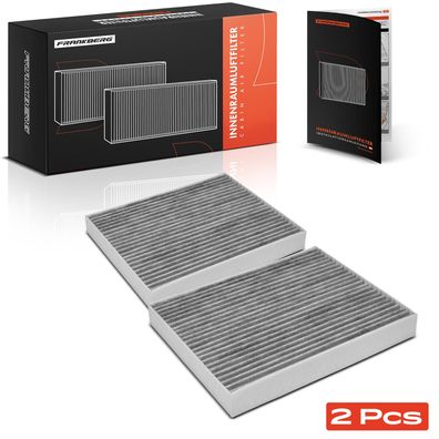 Frankberg 2x Innenraumfilter Aktivkohlefilter für Hyundai Tucson TL Kona KIA Sportage