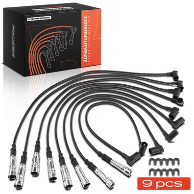 Frankberg 9x Zéndleitungssatz Zéndkabel fér Mercedes-Benz S-Klasse W126 C126 SL R107