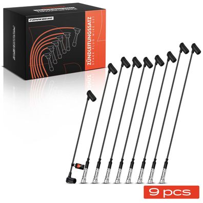 Frankberg 9x Zéndleitungssatz Zéndkabel fér Mercedes-Benz S-Klasse W126 C126 SL R107