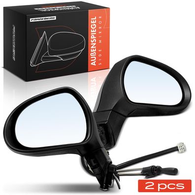 Frankberg 2x Außenspiegel Links Rechts fér Peugeot 207 CC WC WD WA