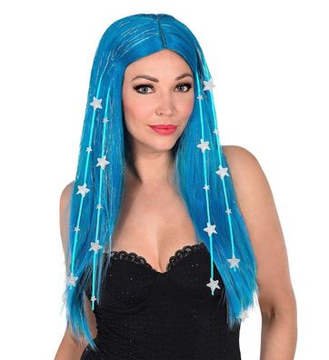 Perücke Meerjungfrau blau dream hair Widmann