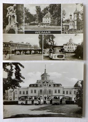 2 DDR Ansichtskarten Weimar Belvedere Express AK