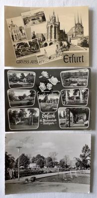3 DDR Ansichtskarten Erfurt AK