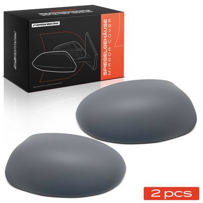 Frankberg 2x Abdeckung Außenspiegel Spiegelkappe Vorne Links Rechts für Ford Focus DA