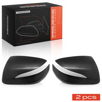 Frankberg 2x Abdeckung Außenspiegel Spiegelkappe Vorne Links Rechts für Hyundai Grand