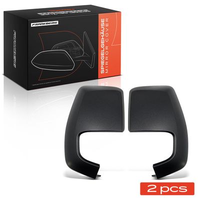 Frankberg 2x Abdeckung Außenspiegel Spiegelkappe Vorne Links Rechts für Ford Tourneo