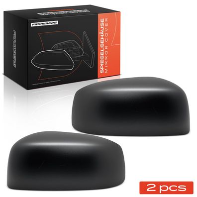 Frankberg 2x Abdeckung Außenspiegel Spiegelkappe Vorne Links Rechts für Mitsubishi Mi
