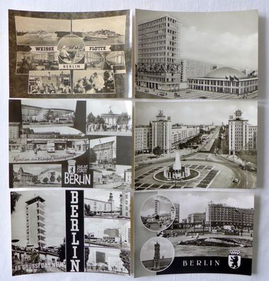 6 DDR Ansichtskarten Berlin AK