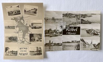 2 DDR Ansichtskarten Röbel Müritz AK