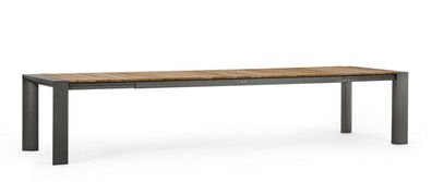 Ausziehtisch Cameron 384 x 110 x 75 cm Aluminium Anthrazit