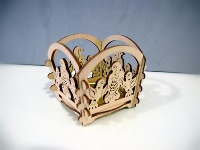 Teelichthalter Mini Vogel (L/H/T):6,0cmx6,0cmx6,0cm NEU Vögel Amsel Drossel Fink