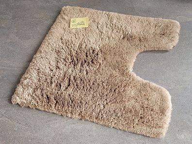 Bambou Savannah WC-Vorleger mit Ausschnitt 55x55 cm | 30 mm Flor | ohne Latex