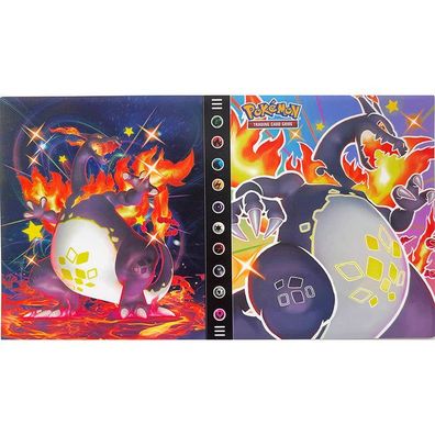Pokemon 240 Karten Album Mega Gigamax Glurak Fliegend TCG Ordner