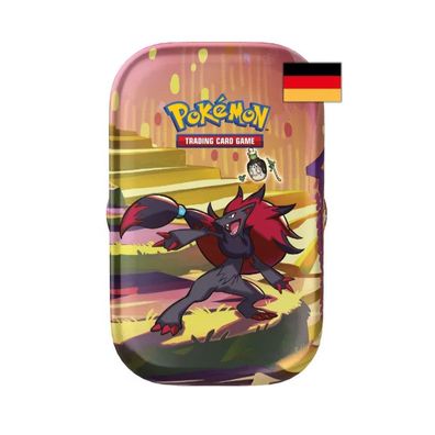 Karmesin & Purpur Nebel der Sagen Zoroark & Mortcha Mini Tin (deutsch) Pokemon TCG