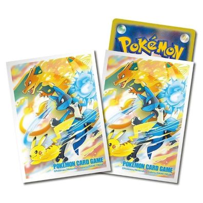 Pokemon Karten Héllen Premium 64x Glurak Lucario Pikachu Sleeves TCG