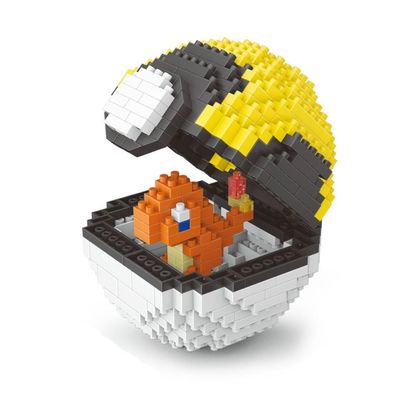 Pokemon Glumanda mit Pokeball LNO Micro-Bricks Figur Charmander
