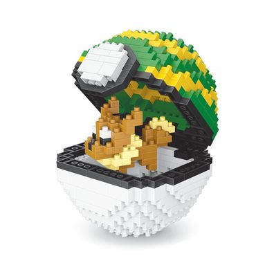 Pokemon Evoli mit Pokeball LNO Micro-Bricks Figur Eevee
