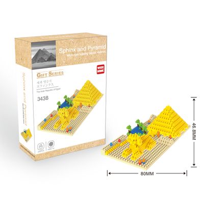 Sphinx und Pyramide Kairo Wahrzeichen Modell LNO Micro-Bricks Bausteine