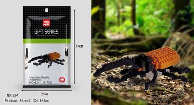 Herkuleskäfer Figur Bausteine Modell LNO Micro-Bricks