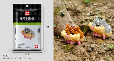 Hamster Figur Bausteine Modell LNO Micro-Bricks