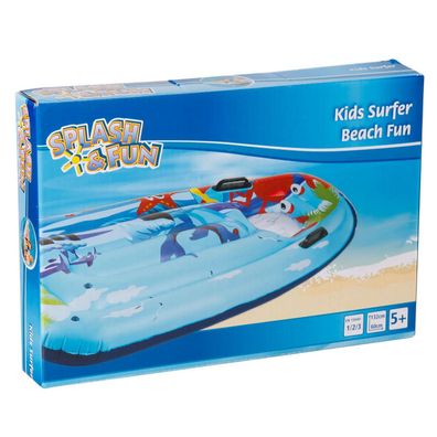 Kinder Luftmatratze aufblasbar Wasserboard Surfer Beach Fun mit Sichtfenster