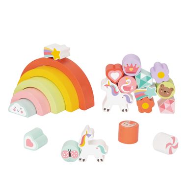 Holz Einhorn Balance Stapelspiel â?? Montessori Baustein-Set fér Kleinkinder