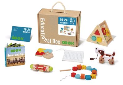 Montessori Educational Box, 19-24 Monate, 6-in-1, Lernspielzeug fér Kleinkinder