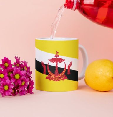 Brunei Kaffeetasse Flagge Pot Kaffee Tasse BRN Becher Coffeecup Béro Tee