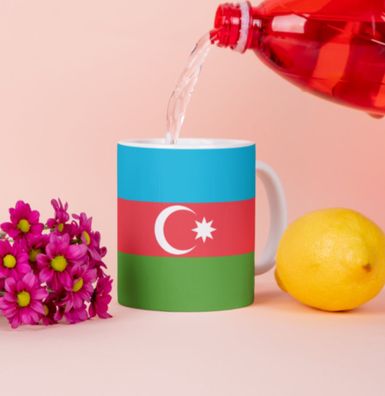 Aserbaidschan Kaffeetasse Flagge Pot Kaffee Tasse AZE Becher Coffeecup Béro Tee