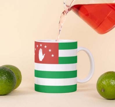 Abchasien Tasse Flagge Pot Kaffeetasse National Becher Kaffee Béro Coffeecup Tee