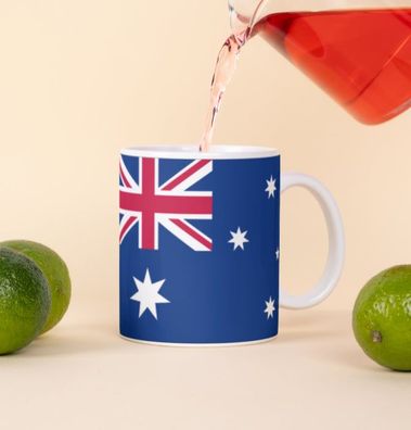 Australien Tasse Flagge Pot Kaffeetasse National Becher Kaffee Coffee Béro Tee
