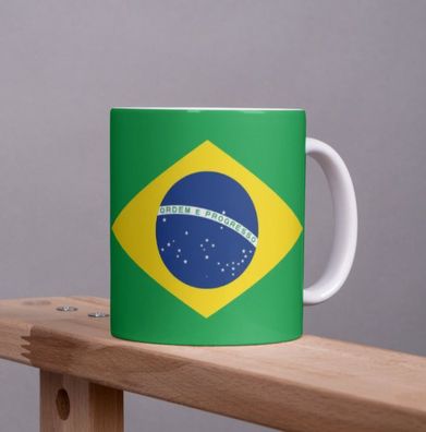 Brasilien Tasse Flagge Pot Kaffeetasse National Becher Kaffee Cup Béro Tee
