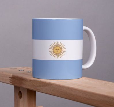 Argentinien Tasse Flagge Pot Kaffeetasse National Becher Kaffee Cup Béro Tee