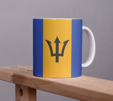 Barbados Tasse Flagge Pot Kaffeetasse National Becher Kaffee Cup Béro Tee