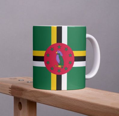 Dominica Tasse Flagge Pot Kaffeetasse National Becher Kaffee Cup Béro Tee
