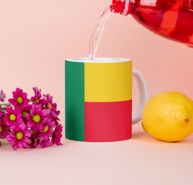 Benin Tasse Flagge Pot Kaffeetasse National Becher Kaffee Cup Béro