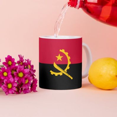 Angola Tasse Flagge Pot Kaffeetasse National Becher Kaffee Cup Béro Tee