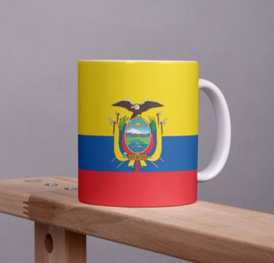 Ecuador Tasse Flagge Pot Kaffeetasse National Becher Kaffee Cup Béro Tee