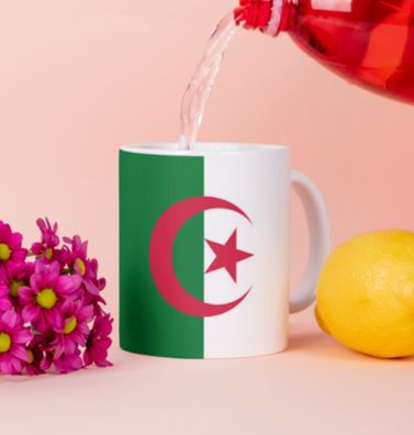 Algerien Tasse Flagge Pot Kaffeetasse National Becher Kaffee Cup Béro Tee