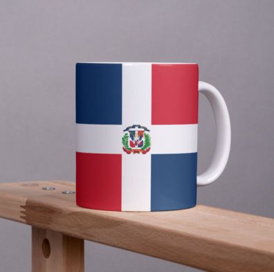 Dominikanische Republik Tasse Flagge Pot Kaffeetasse National Becher Béro Tee