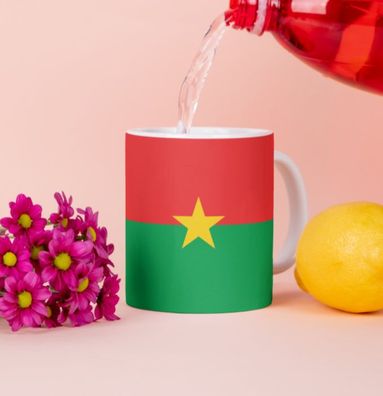 Burkina Faso Tasse Flagge Pot Kaffeetasse National Becher Kaffee Cup Béro Tee