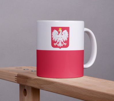 Kaffeetasse Polen Pot Flagge Kaffee Tasse Becher PO Coffeecup Béro Tee