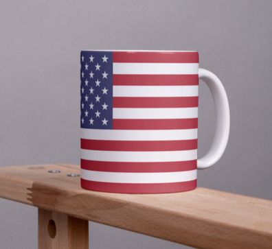 Kaffeetasse USA Pot Amerika Flagge Kaffee Tasse Becher US Coffeecup Béro Tee