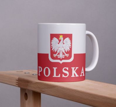 Kaffeetasse Polen Adler Pot Flagge Kaffee Tasse Becher PO Coffeecup Béro Tee