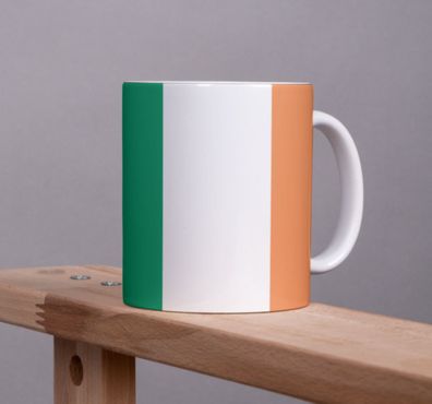 Irland Kaffeetasse Flagge Pot Kaffee Tasse Becher IR Coffeecup Béro Tee