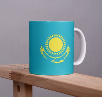 Kasachstan Kaffeetasse Flagge Pot Kaffee Tasse KAZ Becher Coffeecup Béro Tee