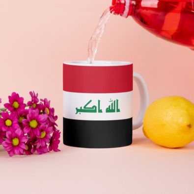 Irak Kaffeetasse Flagge Pot Kaffee Tasse IRQ Becher Coffeecup Béro Tee