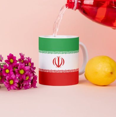 Iran Kaffeetasse Flagge Pot Kaffee Tasse IRN Becher Coffeecup Béro Tee
