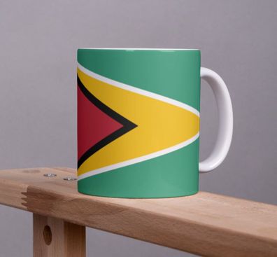 Guyana Tasse Flagge Pot Kaffeetasse National Becher Kaffee Cup Béro Tee