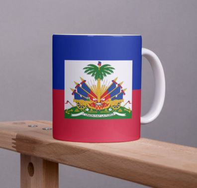 Haiti Tasse Flagge Pot Kaffeetasse National Becher Kaffee Cup Béro Tee